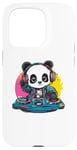 Coque pour iPhone 15 Pro Panda DJ mixant des mélodies colorées