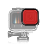 PULUZ GoPro HERO12/11/10/9 PU527 sukelluskotelon linssisuodatin - punainen