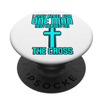 I Only Kneel For One Man And He Died On The Cross -. PopSockets PopGrip Interchangeable