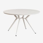 Table De Jardin Ronde En Aluminium Valérie Blanc Gardenia Ø126 Cm