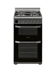 Hotpoint Hd5G00Ccx 50Cm Wide Gas Double Oven Cooker - Stainless Steel