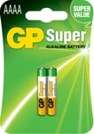 GP Super Alkaline Battery AAAA Improved Performance Medium-High Drain Suitable