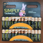 24 Duracell AA Power Alkaline Batteries Economy Pack LR6 MN1500 Battery Long Exp