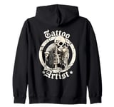 Tattoo Artist Inked Vintage Tattoo Lover Ink Artist Tattoo Zip Hoodie