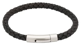 Unique & Co B399BL/21CM Black Leather | Steel Clasp | Jewellery