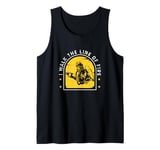 I Walk The Line Of Fire Awesome Fire Marshal Fire Department Tank Top