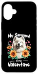 Coque pour iPhone 16 Plus Sunflowers Valentine's Day Samoyed Dog Sammies