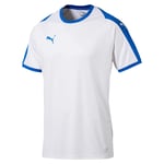 Puma Liga Jersey Training T-Shirt Short Sleeve Crew Neck Blue Mens Top 703417 12 - White - Size X-Small