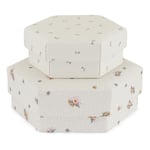 Konges Sløjd padded box set - flower bouquet/petit bisou blue