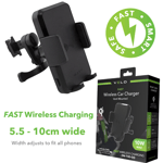 For Super Fast Wireless Car Charger Vent Mount VELD USB Adapter Iphone Samsung