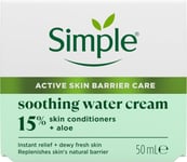 Simple Soothing Water Face Cream facial moisturiser with 15% skin conditioners,