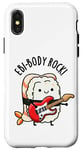 Coque pour iPhone X/XS Jeu de mots Ebi Body Rock Funny Ebi Sushi