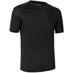 GripGrab Unisex's Merino-Wool Polyfibre Short Sleeve Cycling Base Layer-Thermal Bicycle Hiking Under-Shirt-Black and Navy-Blue, Medium