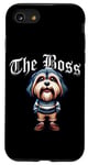 Coque pour iPhone SE (2020) / 7 / 8 The Boss Veste pour chien Terrier tibétain