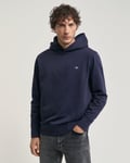 Gant Mens Reg Embroidered Archive Shield Hoodie - Dark Blue - Size 2XL