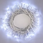 BrizLabs Guirlande Lumineuse 15M 100 LED Blanc Froid Lumières de Noël Intérieur et extérieure 8 Modes Eclairage Décoration Câble Transparent pour Maison Jardin Festival Fête Noël Mariage