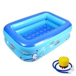 Piscine gonflable carrée pour enfants,120cm/130cm,baignoire pour bébés,grande maison d'extérieur - Type [2]-80cm inflator