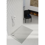 Otitec - Receveur de douche en acrylique - gris ciment - rectangulaire - cres - 80 x 70 - gris