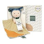 Doudou et Compagnie - Doudou Plat pour Bébé Garçon et Fille Pollen l'Abeille Bio - Cadeau Naissance Bébé 100% fibres recyclées et coton BIO - Garantie Doudou Perdu - Modèle Aléatoire