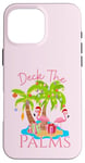 iPhone 16 Pro Max Deck The Palms Trees Christmas Lights Flamingos Coastal Case