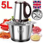 5L Electric Food Processor Blender Chopper Mixer Meat Spices Onion Grinder Tool