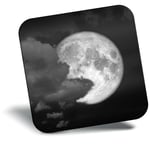 Awesome Fridge Magnet bw - Spooky Full Night Moon  #36300