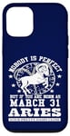 Coque pour iPhone 12/12 Pro Zodiac Bélier 31 mars Horoscope drôle Fête d'anniversaire