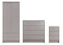 Argos Home Malibu 3 Piece 2 Door Wardrobe Set - Grey