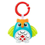 Chicco Hochet hibou, avec balle et pièces en plastique souple pour les bébés qui font leurs dents, facile à attacher sur les poussettes, jouets pour bébés de 6 à 24 mois