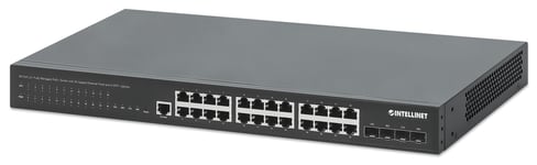 INTELLINET 28-P PoE+ Managed Switch 4x10GbE 450W