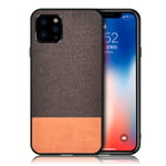 Apple Berlin iPhone 11 Pro Max kuoret - Kahvi + oranssi / kangas PU-tyyli Ruskea