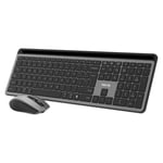 KIT NGS ECLIPSE : KIT CLAVIER ET MOUSE MULTI-MODE SILENCIEUX (2.4GHz, BT1 et BT2) RECHARGEABLE AVEC 12 TOUCHES MULTI-MEDIA. PPP :