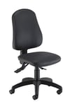 Office Hippo Desk Chair, Ergonomic Home & Office Chair With Adjustable Seat, Back & Lumbar Pump For Comfort & Support, Computer Chair With Curved Back For Daily Use - Black PU