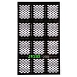 12tips/sheet Nail Art Stickers Manicure Stencil Vinyls 203