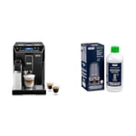 De'Longhi Eletta, Fully Automatic Bean to Cup Coffee Machine, Cappuccino and Espresso Maker, ECAM 44.660.B, 2 liters, Black & EcoDecalk Descaler for Coffee Machines DLSC500, 500ml