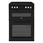 Beko KDC653K 600mm Electric Double Oven with 105L Capacity in Black