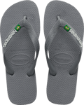 Havaianas Men's Brasil Logo Steel Grey/Grey, 39/40