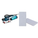 Bosch Professional 0601292801 Ponceuse vibrante GSS 230 AVE 300W L-BOXX + Coffret de 10x abrasifs réticulés Expert M480 (pour Bois dur, Peinture sur bois, 93x186 mm, Grain 80/120/180, Accessoire)