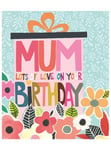 Mum Lots of Love on your Birthday Card - Beautiful Embossed Floral Design