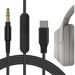 Geekria Type-C Audio Cable with Mic for Sony WH-1000XM3 1000XM4 1000XM5