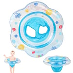 TAIANJI Baby Swimming Float, Inflatable Float Baby Ring Pool Float, Baby Swimming Ring with Inflatable Baby Seat and Bells for Babies 0-6 Months, Baby Float 6-12 Months Children Summer Bath Float