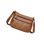 Dam Snygg För Cross Body Bag Faux Leather Messenger Brown