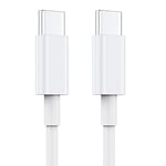 USB C to USB C Cable, 6FT USB C Charger Cable 100W 5A Fast Charging Type C Cable for iPhone 16/15 /15 Plus/15 Pro/15 Pro Max,iPad Pro/Air/Mini,MacBook Air/Pro,Samsung Galaxy S23 S22 S21 S20 and More