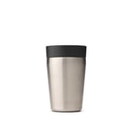 Brabantia - Make & Take Mug de voyage Dark Grey (0.2L) étanche & Isotherme avec Couvercle Smart Click. Garde les Boissons Chaudes pendant 3 Heures & Froides pendant 6 Heures.