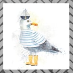 Seagull Get Dressed Ceramic Tile Picture Beach Plaque Sign Wall Art K T Bentley