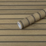 Honcet Wood Panel Peel and Stick Wallpaper, Self Adhesive Wallpaper Wood 40x600cm, Wood Effect Wallpaper Vinyl Wrap Slat for Walls Furniture, Removable, Oak