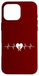 iPhone 16 Pro Max Heart Beats Pulse Wear Red Heart Disease Awareness Case