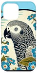 iPhone 14 Pro Max African Grey Parrot Illustration Case