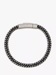 BARTLETT LONDON Men's Metal Mesh Bracelet, Black/Silver