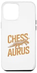 Coque pour iPhone 12 Pro Max Chessaurus Jeu d'échecs amusant Dinosaure T-Rex Joueur d'échecs